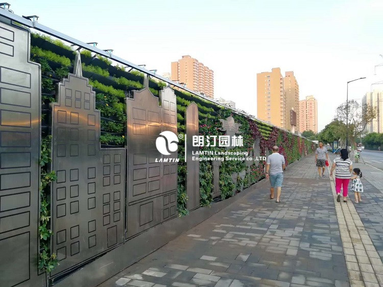 朗汀園林植物墻專用花盆打造西安城市“生態體”