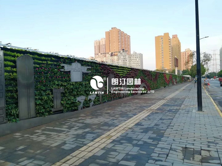 朗汀園林植物墻專用花盆打造西安城市“生態體”