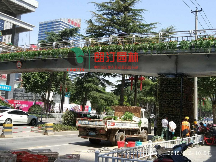 陜西渭南人行天橋護欄景觀
