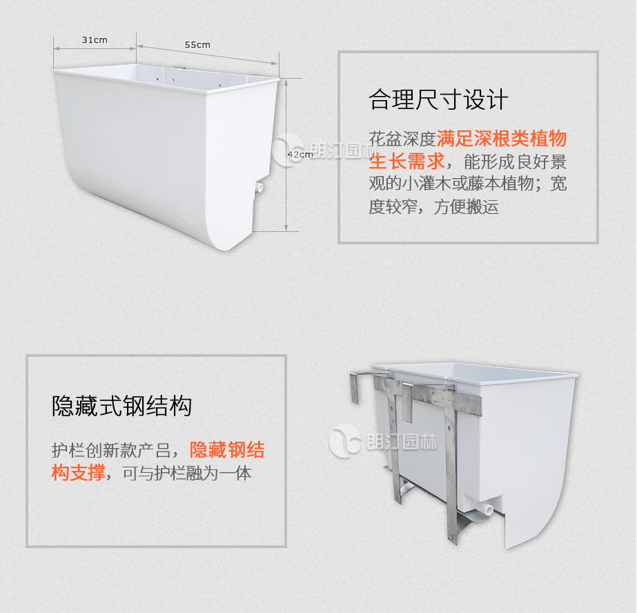 高架橋服帖式裝飾花盆結構