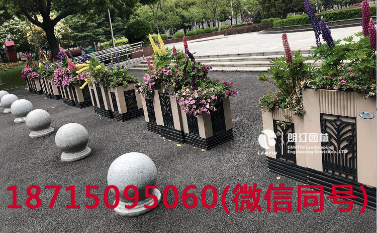 市政府門口廣場景觀綠化花箱